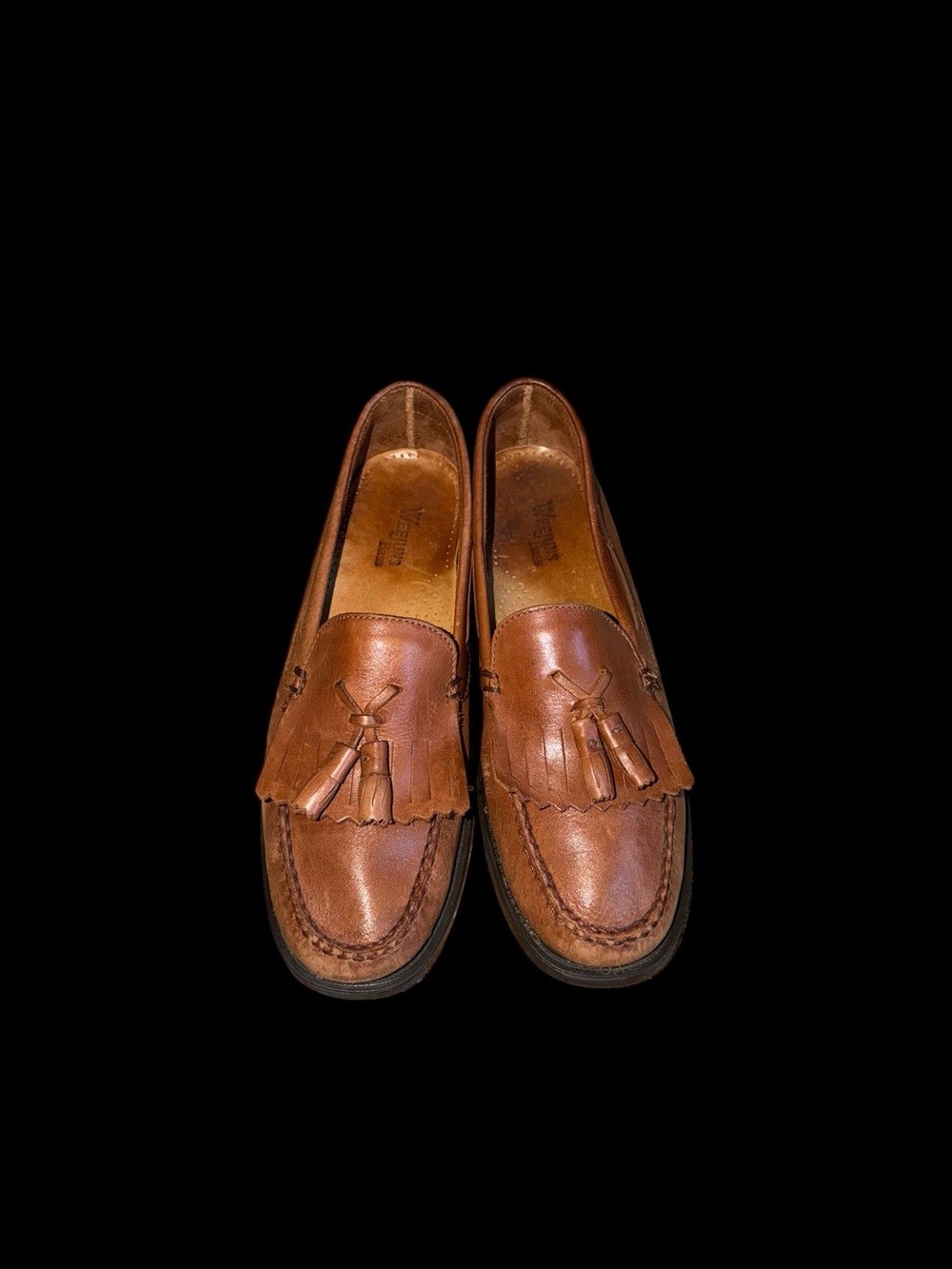 G.H. Bass Weejuns Marietta II Women's Loafers Size 10 Brown Leather Kiltie Tasse